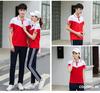 Summer 2020 Couple's Sportswear: Men's Short Sleeve School Uniform Set