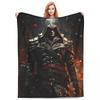 A-Assassins Creed Knitted Blanket Velvet Action Adventure Soft Throw Blanket for Bedroom Sofa Bedspread
