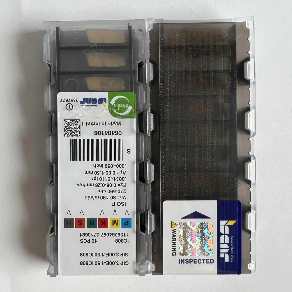 ISCAR / GIP3.00E-1.50 IC808 /Industrial indexable carbide inserts 10 Pcs