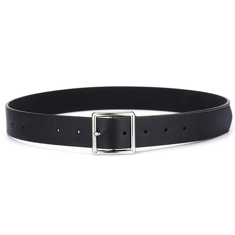 Women's Korean-Style Decorative Wide Pin Buckle Belt for Jeans - Unisex & Versatile