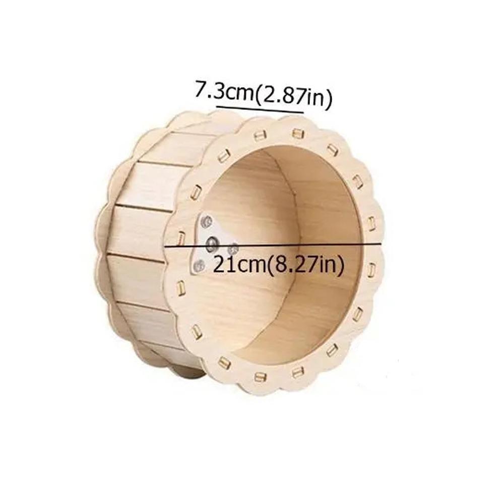 High Quality DIY Wooden Running Wheel Removable Silent Exercise Wheel Exercise Toy for Hamster