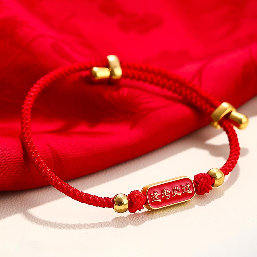 Top scorer in the imperial examination, red rope bracelet, Wenchang knot, student high-end versatile bracelet