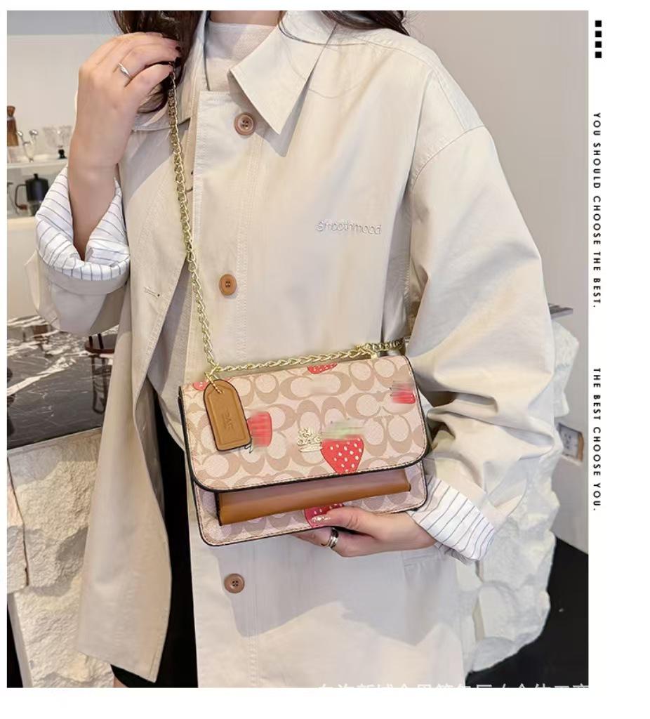 Sac à bandoulière chaîne polyvalent mode européenne et américaine - Design populaire décontracté de niche pour femmes