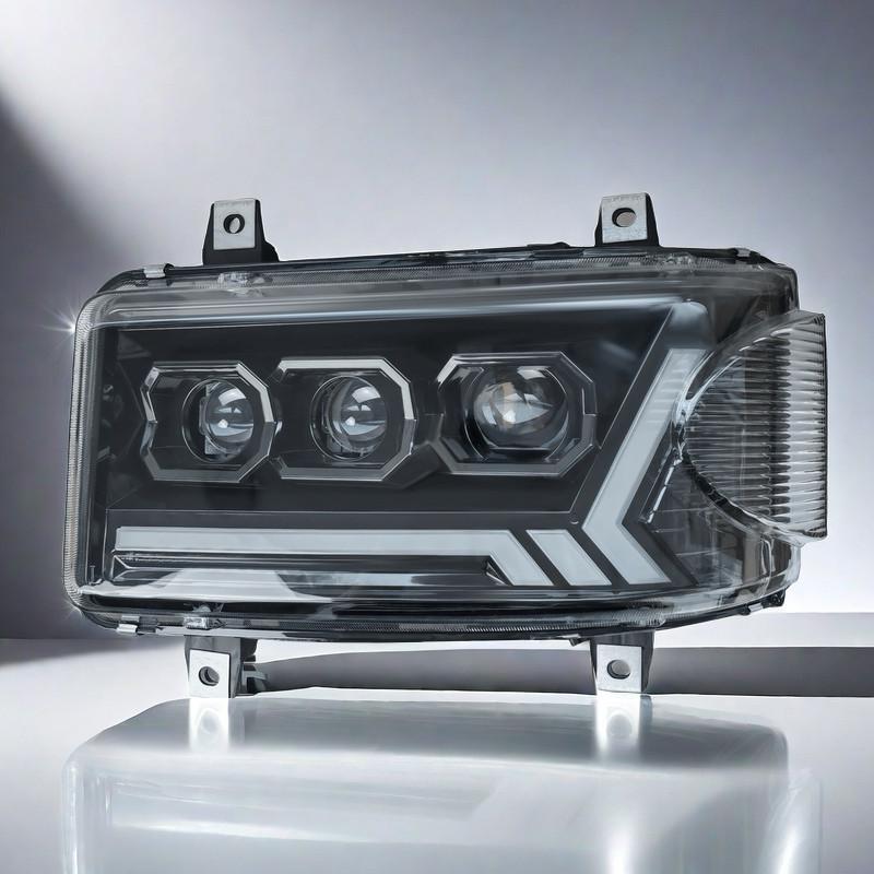 Qingdao LED Dual Lens Headlight Assembly for Jiefang TianV Modification