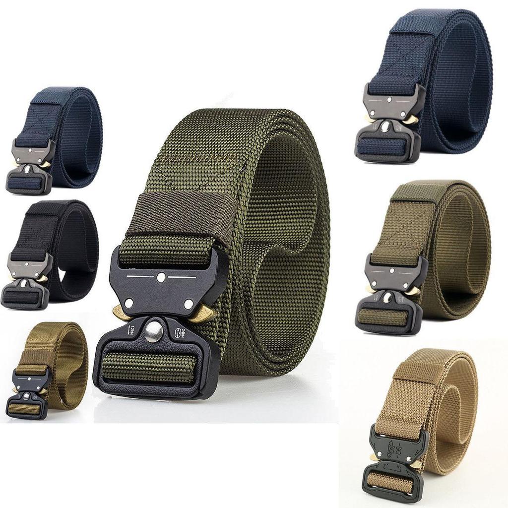 Canvas Military Belt For Men With Quick Release Plastic Buckle Perfect For Hiking And Casual
