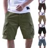 Men's Summer Multi-Pocket Cargo Shorts Men's Casual Fashion Color Loose Cargo Shorts