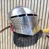 Handmade Medieval Barbute Helmet – 16 Gauge Steel Knight Armor, Wearable LARP Cosplay Helmet, Collector Gift