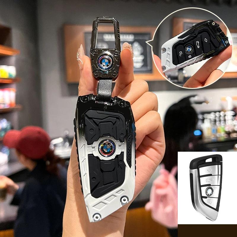 BAAN1 New Gradient Car Key Case for BMW 216i F46 X1 X2 X3 X5 X6 GT 2 5 6 7 Series Smart Keyless Remote Control Fobs Protector Cov
