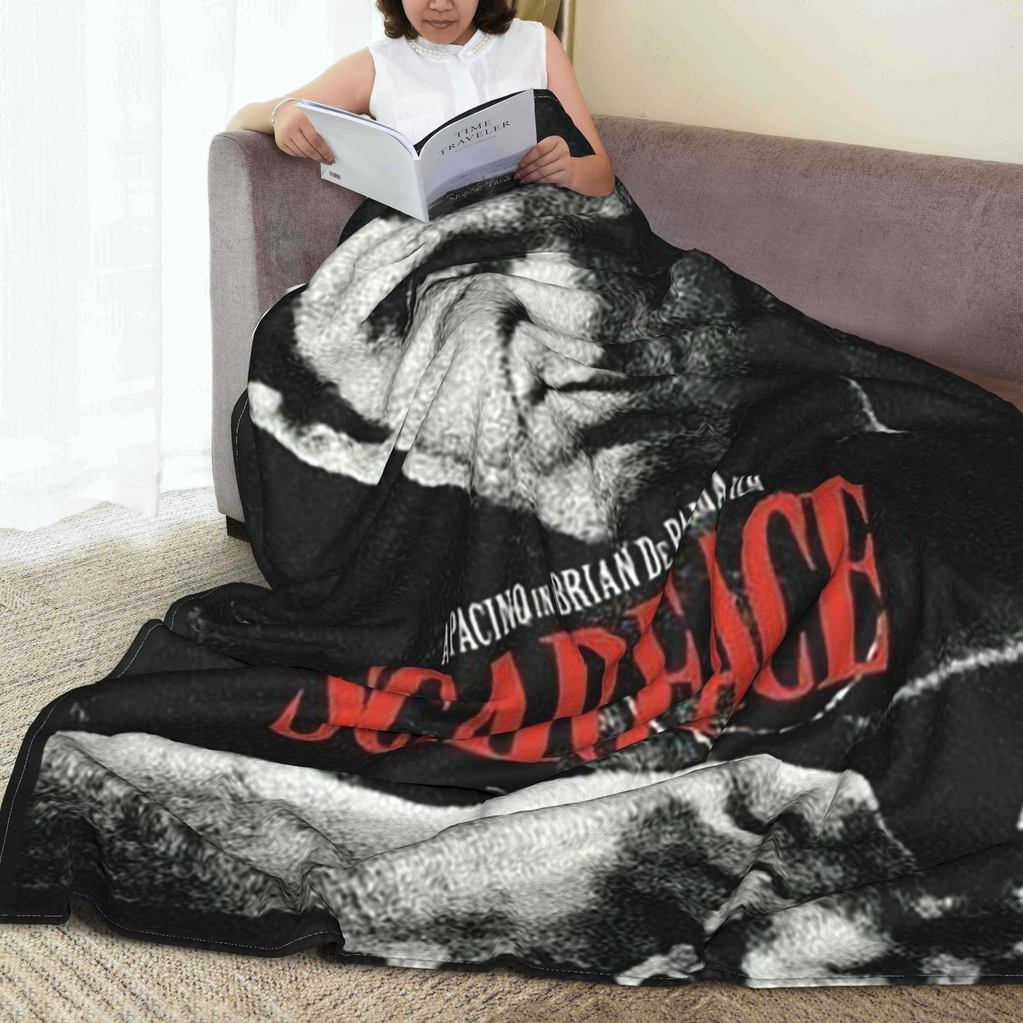 Scarface Original Movie Tony Montana Blanket Breathable Fleece Throw Blanket for Couch Bedding Outdoor Throws Bedspread Quilt 75X95CM
