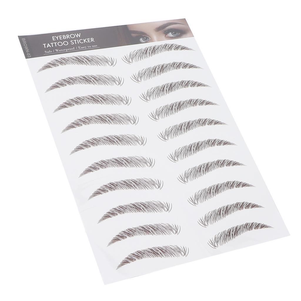 Professional Waterproof Eyebrow Tattoo Sticker Eyebrow Transfer Sticker for WomenBROWN‑03