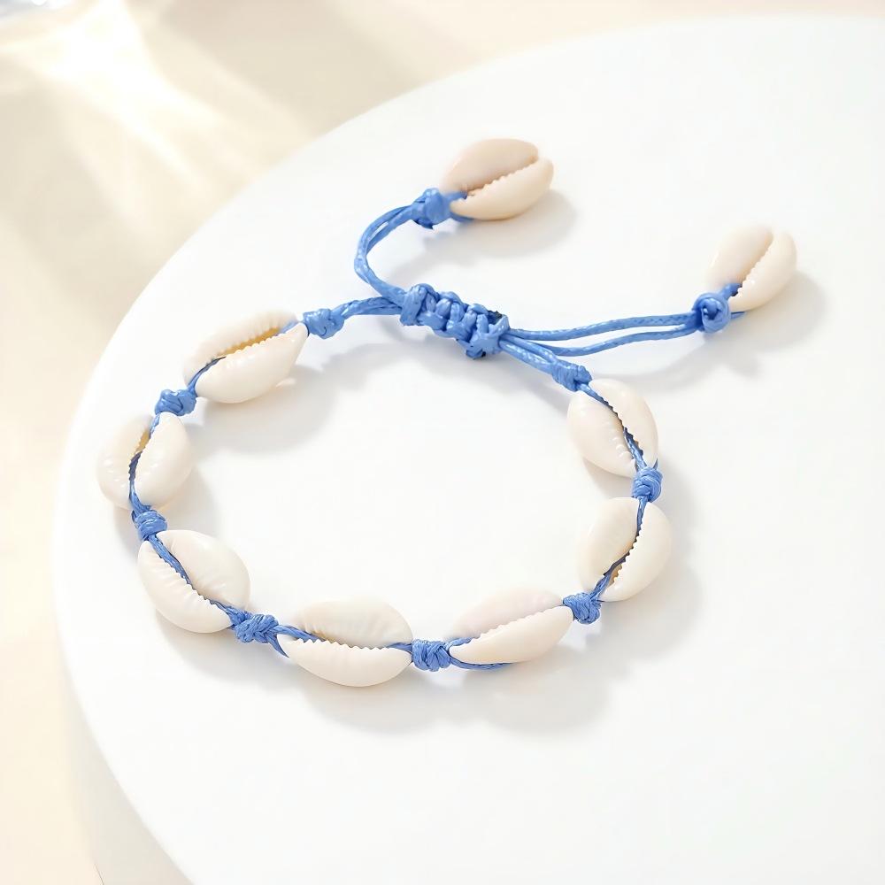 Wax Thread Woven Hand Rope Bohemian Trend Shell Jewelry Bracelet