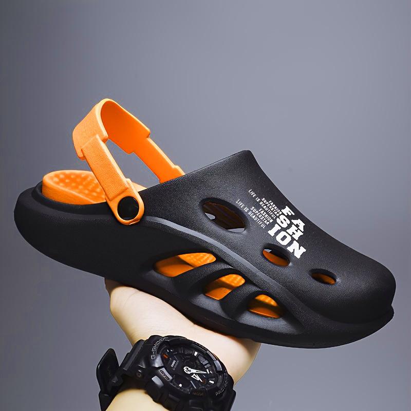 Hole Shoes Men Wear Non-Slip Office Bag Head Slippers Men'S Sports Thick Bottom Stepping On Shit Beach Sandals