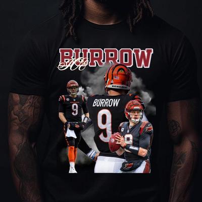 Joe Burrow Graphic Tee: Cincinnati Bengals Football Fan Shirt and Kids Tshirt
