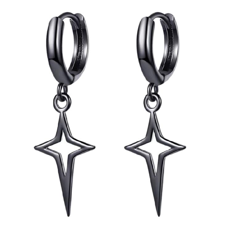 Star Drop Earring Rock Cool Women Cross Earring for Lady Girls Gift Jewelry