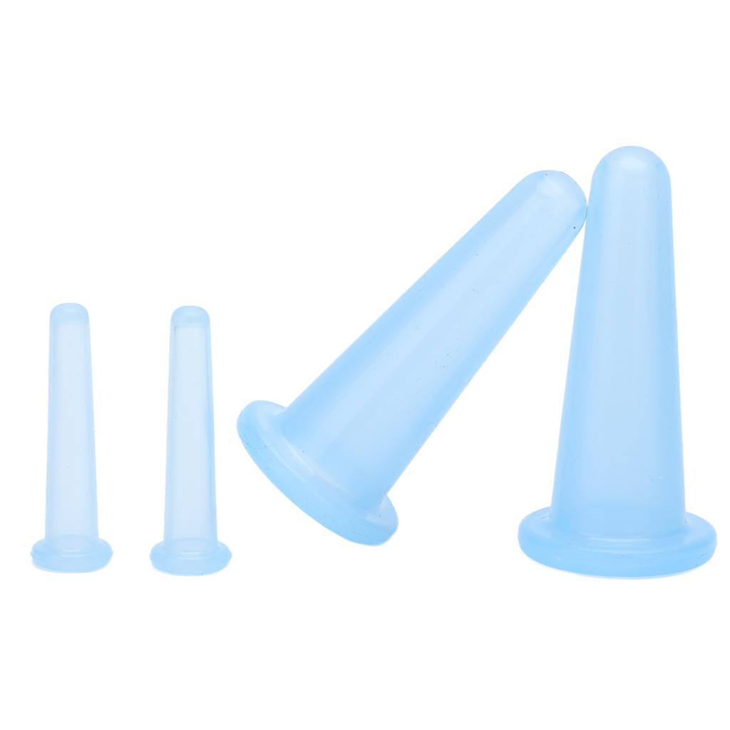 4pcs Cupping Set Massage Therapy Cups Convenient Practical Compact Lightweight Soft Flexible