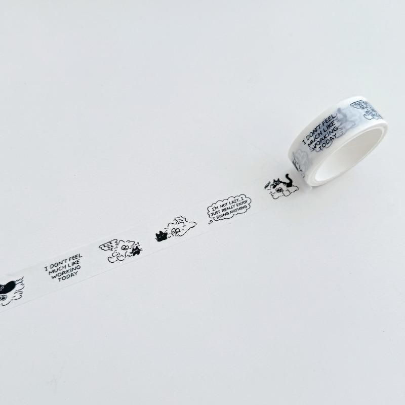 15mmx5m Cartoon Cat Washi Tape Cute Decorative Adhesive Tape for DIY Scrapbooking Journal Stationery