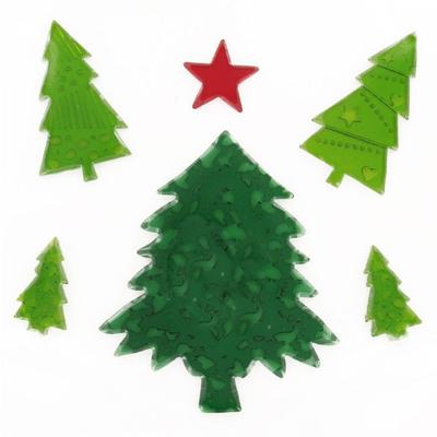 MegaCréa DIY - Christmas Window Decoration Gelly Vitrostatic Fir Tree Star
