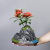Wenzhu Succulent Basin Fortune Tree Bonsai Retro Rice Bamboo Indoor Good Raising Floating Island Suspended Iron Art Micro Landscape Basin
