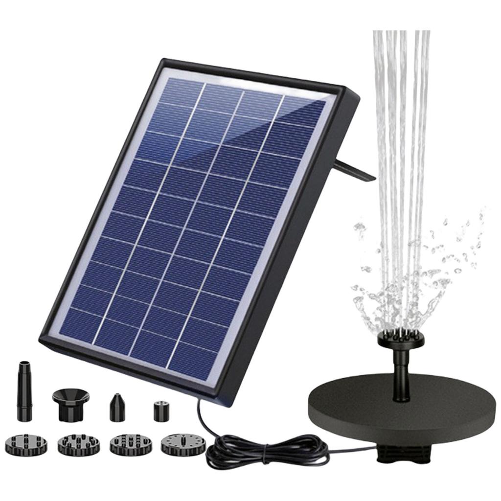 Kits de Pompe de Fontaine à Énergie Solaire 1,5W/5W Pour Bassins de Jardin Extérieurs Avec Hauteur de Jets Réglable Multiples Buses
