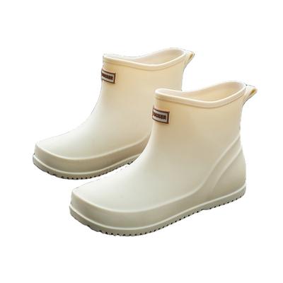 Women's High Quality Rubber Ankle Boots Waterproof Breathable for Summer Autumn Rain with Round Toe PVC