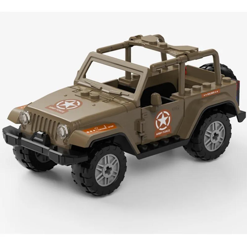 New Building Blocks Military Deformation Armored Vehicles Off-road Vehicles Hummer Jeep Military Model Boy Educational Toys Gift