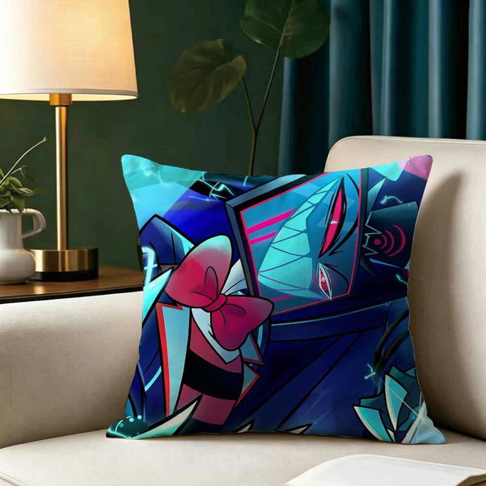 Anime Voxs H-Hazbin H-Hotel Square Double-Sided printed Pillow Case Bedroom Bedside Pillow Sofa Cushion Cover