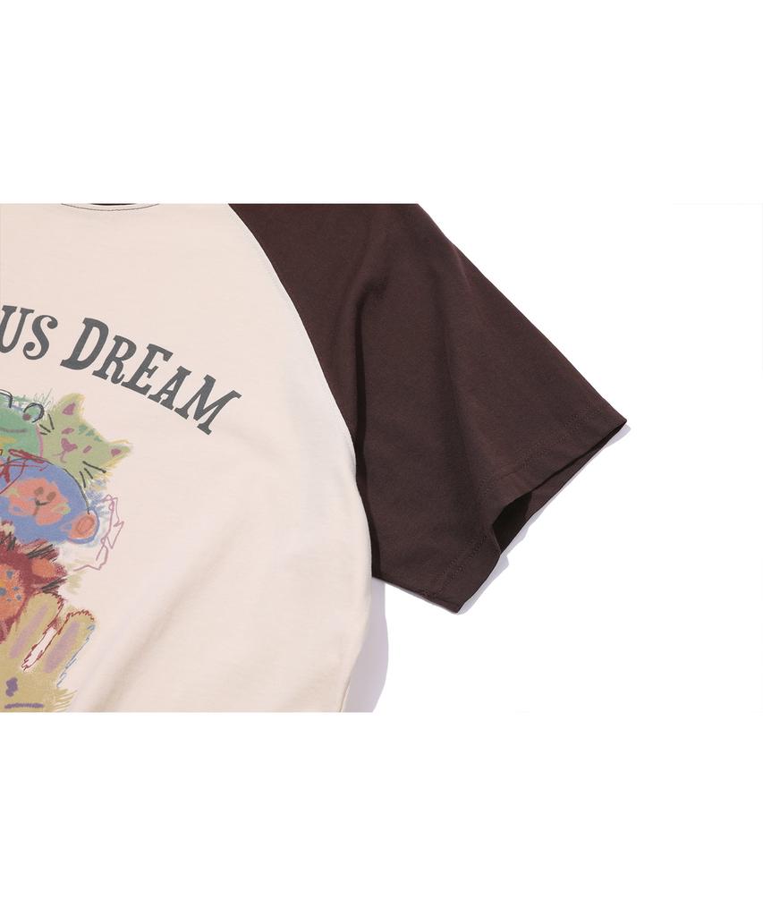 CPGN STUDIO Precious Raglan Short Sleeve Tee Brown