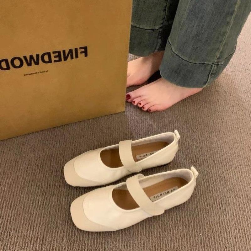 New Style Retro Women Spring Round Flat Shoes Comfor Anti Slip Mary Janes Shoes Soft Sole Versatile Women's Casual Shoes