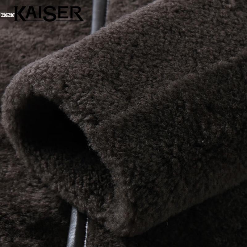 KAISER Men's Genuine Sheepskin Leather Jacket