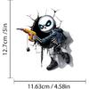 1PC Skull Car Fuel Tank Cap Sticker Funny Crack Skeleton Design Waterproof Vinyl Gas Cap Decal for Auto Decor