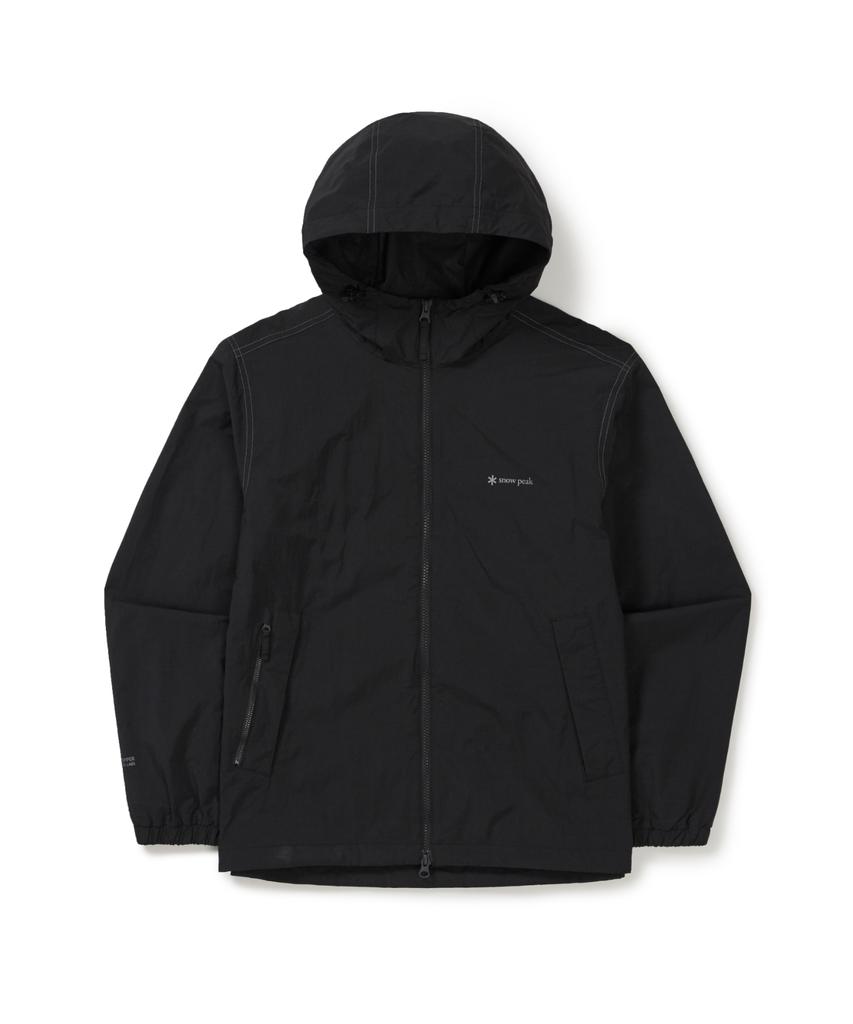 Snowpeak Apparel Lightweight Taslan Windstopper Hooded Windbreaker (S26Smpjk02) Black