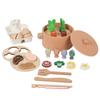 Wooden Children's Simulation Play-house Cooking Kitchen Suit Parent-child Educational Fishing Vegetable Multifunctional Interactive Toy