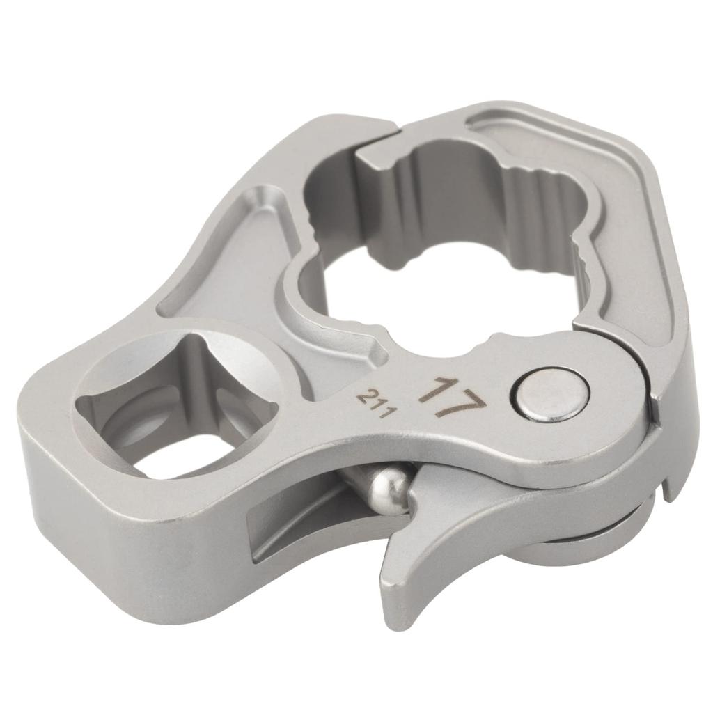 TONE Quick Open Crowfoot Wrench 3QCF-17, 9.5mm (3/8") Drive, 17mm Hex Size