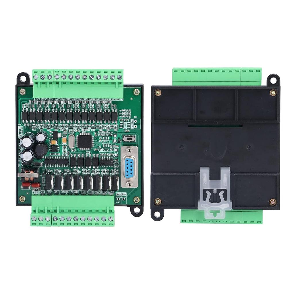 12V PLC Control Programmable Logic Controller DC12V 2N20MT Industrial Control Board PLC Programmable Logic Controller Relay Output(Add Base)