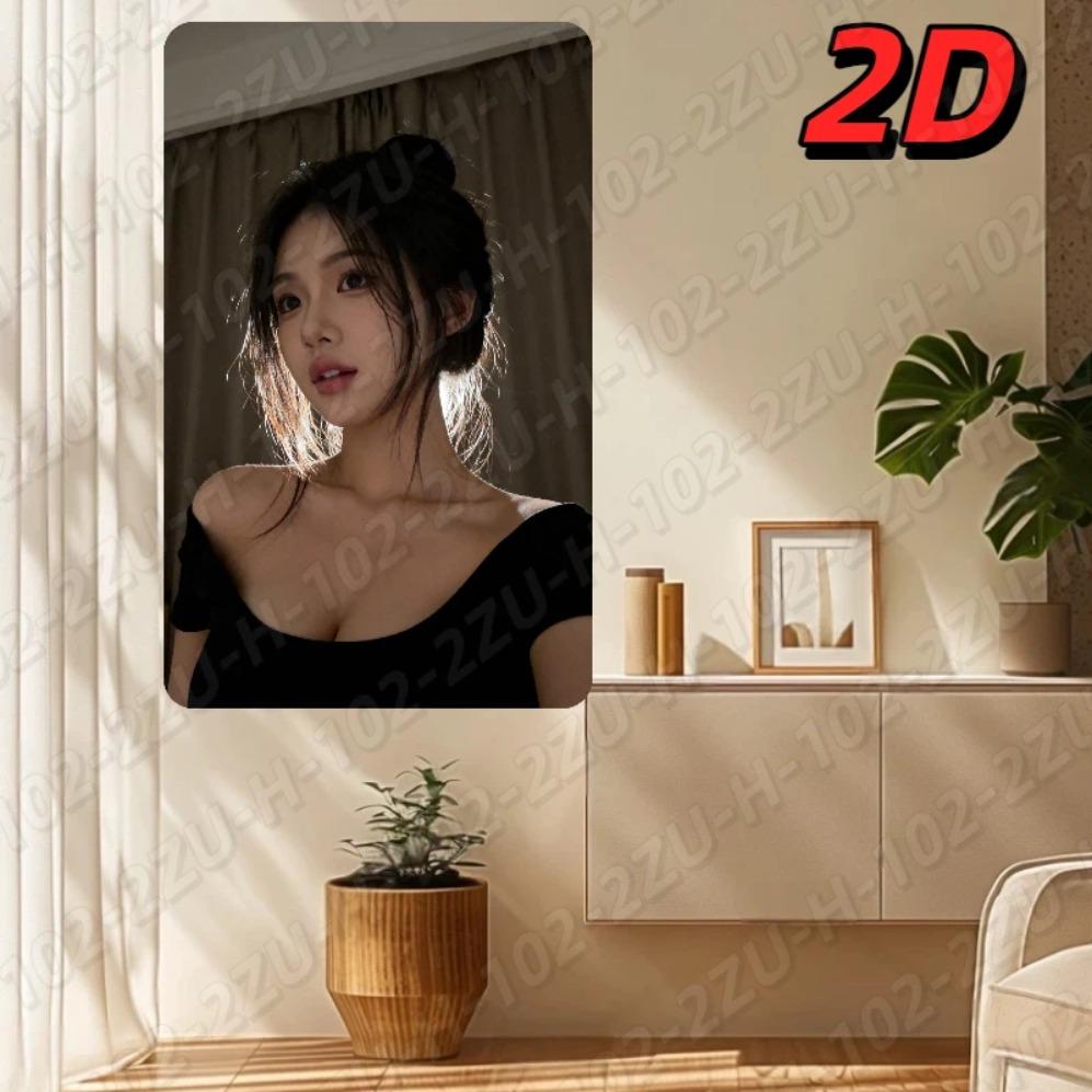 DecoArt Black Dress Portrait Modern Metal Wall Decor Aluminum Art for Home Living Room 20x30cm