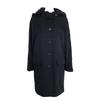 CHANEL [Domestic regular] 99A P14063W02560 Logo button wool x cashmere hoodie coat 38 blackUsed