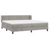 3127391 vidaXL Lit à sommier tapissier et matelas Gris clair 200x200cm Velours