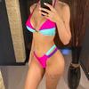 Splicing Halter High Cut Brazilian Bikini Women Swimwear Two-Pieces Bikini Set Female Swimsuit Bather Bathing Suit Swim