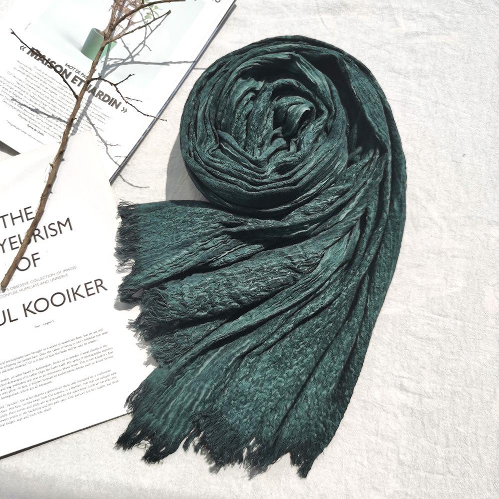 Unisex Cotton Linen Autumn Winter Men Scarf Fashion Men's Scarves Warm Neckerchief Soft Long Tassel Shawl Male Pashmina Bufandas