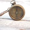 Personalized Engraved Brass Compass Keychain Custom Nautical Keyring Fathers Day Gift Corporate Gift Vintage Style Key Chain
