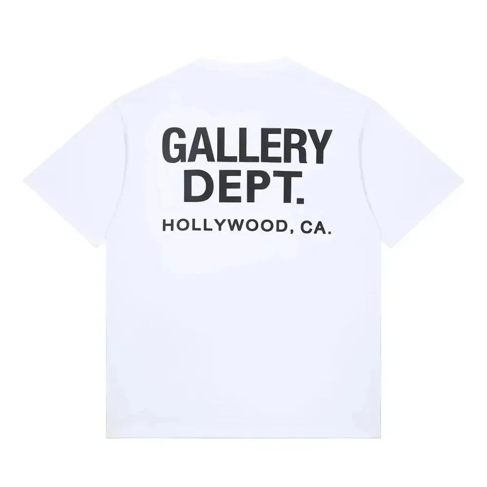 Vintage tričko Více velikostí Digitální potisk Gallery Dept Módní design s písmeny Polyester Letní neformální oblečení Elegantní top