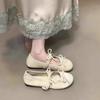 Late evening breeze flat-soled ballet shoes women's French bow Mary Jane shoes 2025 new spring and summer skirt single shoes