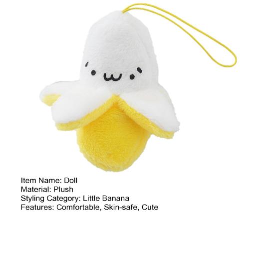Peelable Banana Keychain Plush Animated Bag Charm Cute Banana Plush Stuffed Toys Christmas Wedding Birthday Gifts