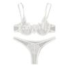 Erotic Underwear Sexy Lace  Three Point Lingerie With Steel Ring