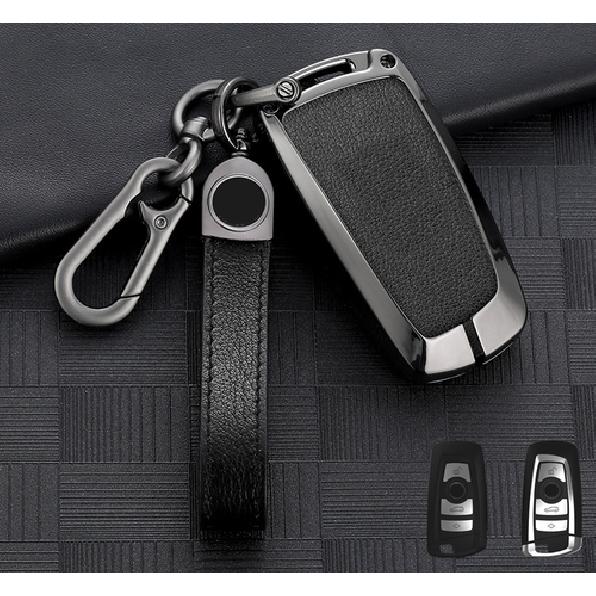 Zinc Alloy Leather Car Key Fob Case Cover For BMW 3 4 5 7 F20 F21 F30 F31 F25