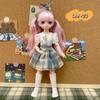 Cyber Red 30cm Secondary Cartoon Face Barbie Doll Dress Up Children's Toy