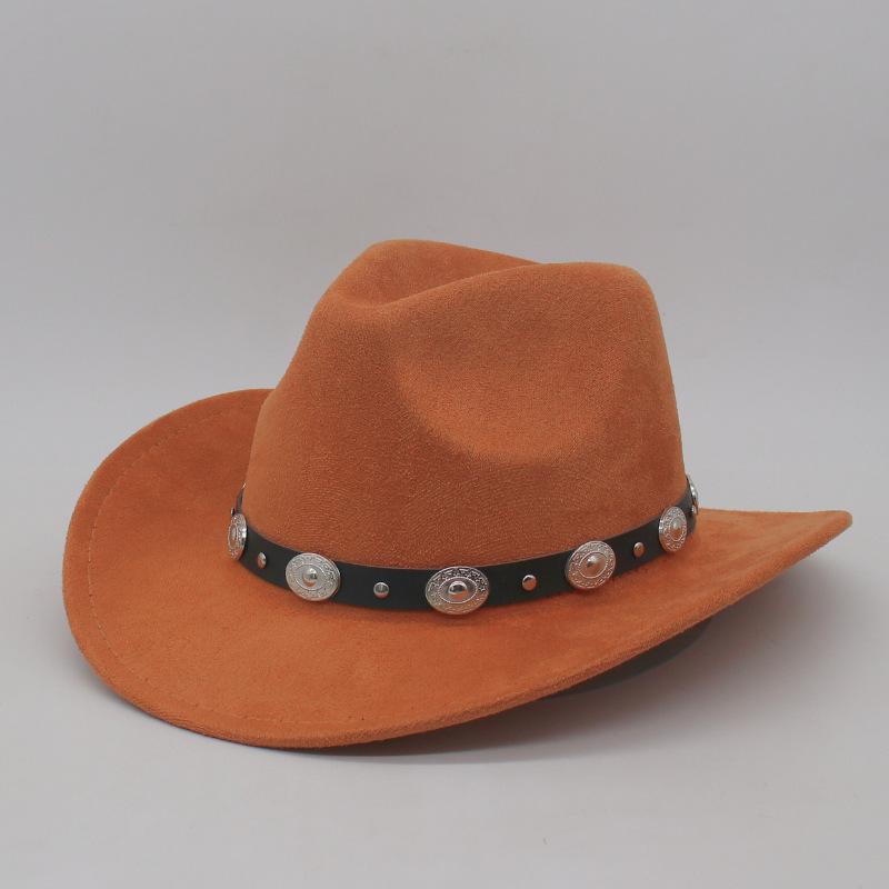 

Niche Ethnic Style High-End Top Hat, Suede Direct Sales, Warped Edge Ethnic Style Top Hat One size fits all (56-60cm)