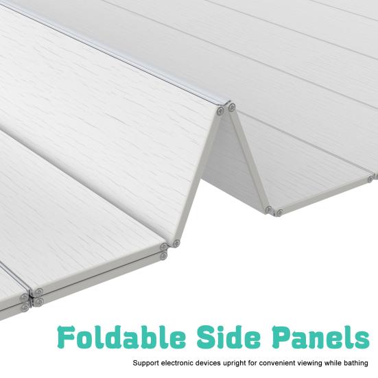 Foldable Bathtub Cover Cover, 63x31.5in Waterproof Bath Insulation Tray, PVC Shutter Dust Board Lid Fit Most Tubs for Home Bathtubs Bathroom