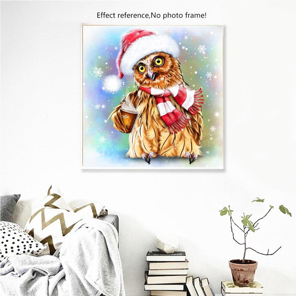 Diamond Painting Owl Full Square Cross Stitch Sale Diamond Painting Animal Mosaic Rhinestone Kit Christmas Decoration