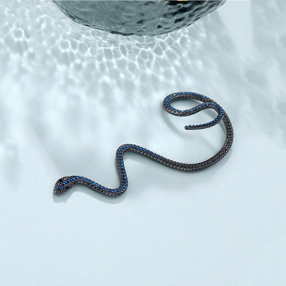 Snake Fashionable Black Earrings No Piercing Required Exquisite Long Jewelry Dangle